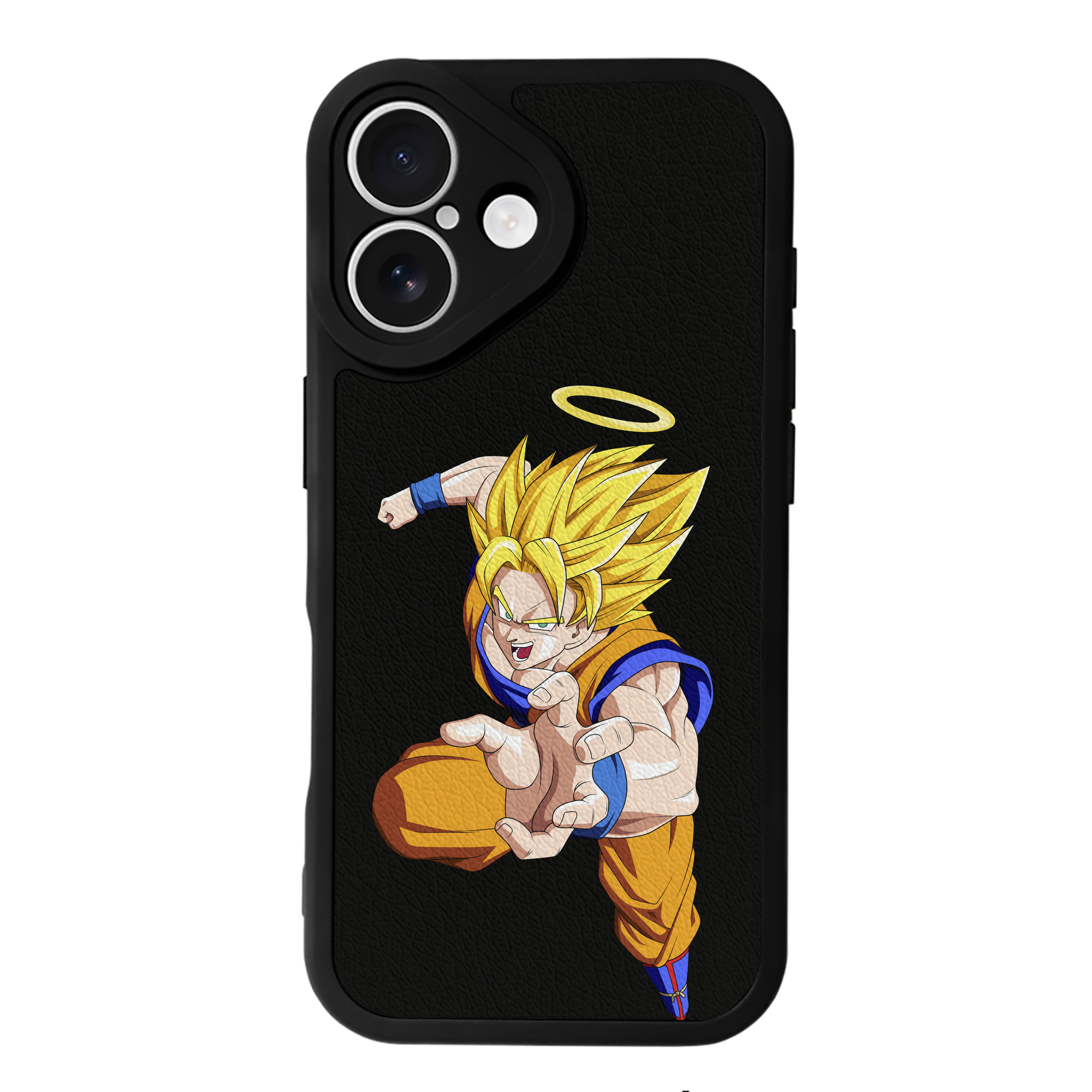 （画像用） ドラゴンボール 孫悟空（そん ごくう）Son Goku カカロット DRAGON BALL Kakarotto 【iPhone 16シリーズ対応】シリコンスマホケース（レザー調） 材質：シリコン